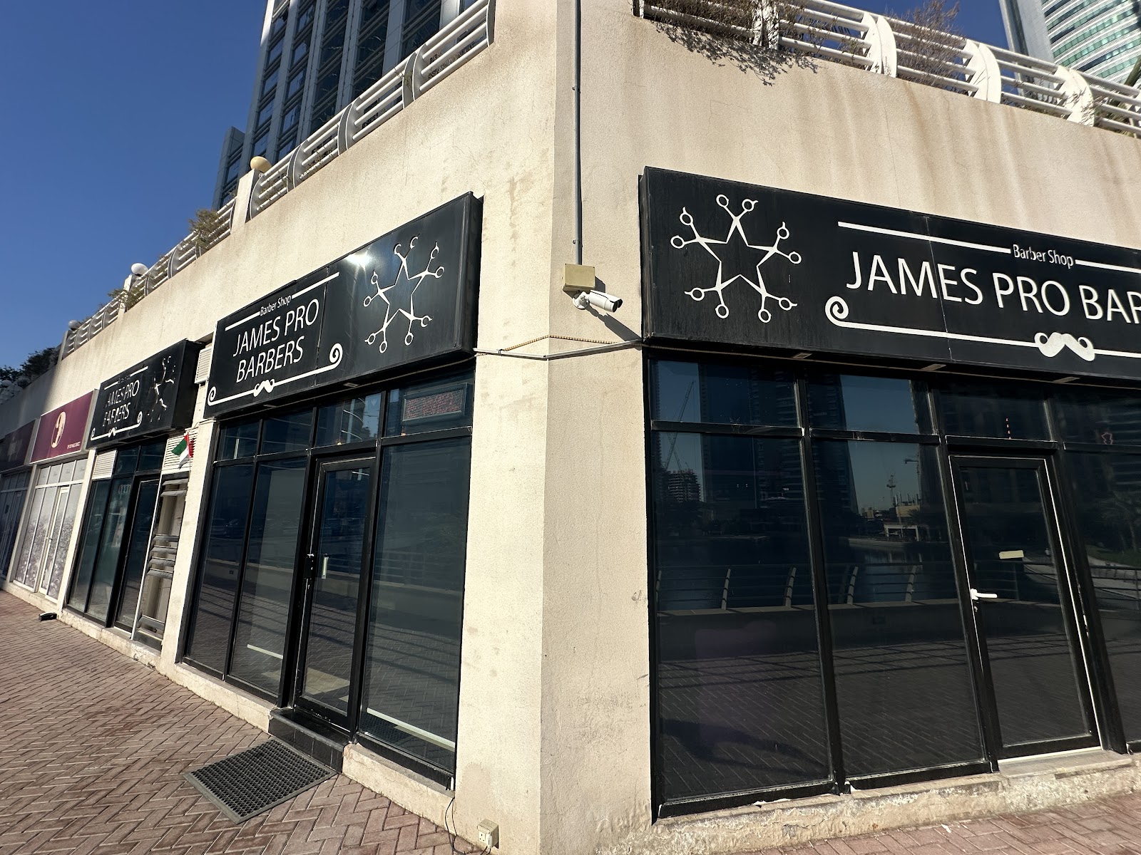 A fresh skin fade being finished at James Pro Barbers in JLT